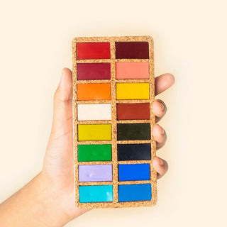 Viviva Watercolour Spring 16 Colours Set on Cork Palette