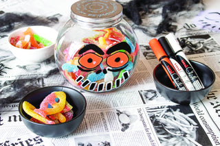 Uni-Ball PWE-5M Liquid Chalk Markers Halloween Set 4pc