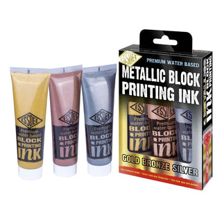 Essdee Premium Water Based Metallic Block Printing Ink Set 3pc