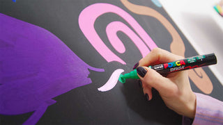 POSCA PC-5BR Paint Markers with Semi-Flexible Brush Tip