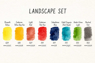 Daler Rowney Artists Watercolour Landscape Collection 8 x 5ml Tubes