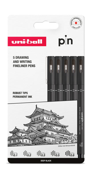 Uni-Ball Pin Sketching Essentials Drawing Pen Set of 5