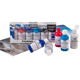 Pebeo Pouring Experiences Studio Acrylic Paint Set 6 x 118ml