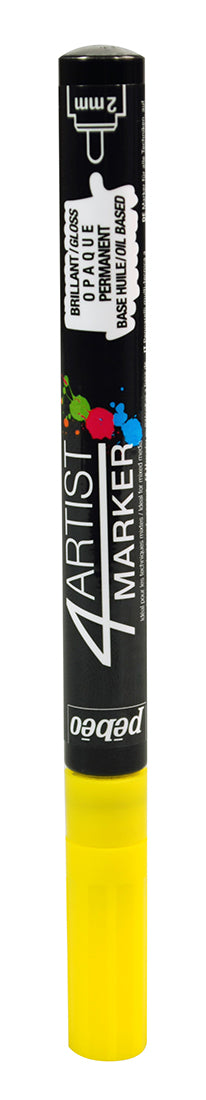 Pebeo 4Artist Oil Based Marker Pen 2mm Round Nib - Yellow
