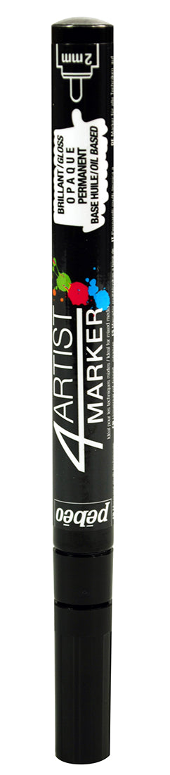 Pebeo 4Artist Oil Based Marker Pen 2mm Round Nib - Black