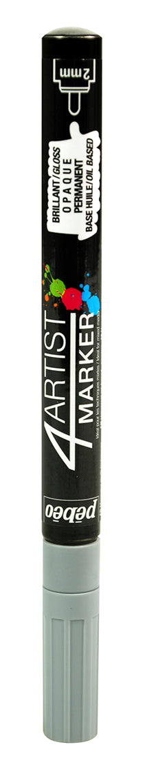 Pebeo 4Artist Oil Based Marker Pen 2mm Round Nib - Grey
