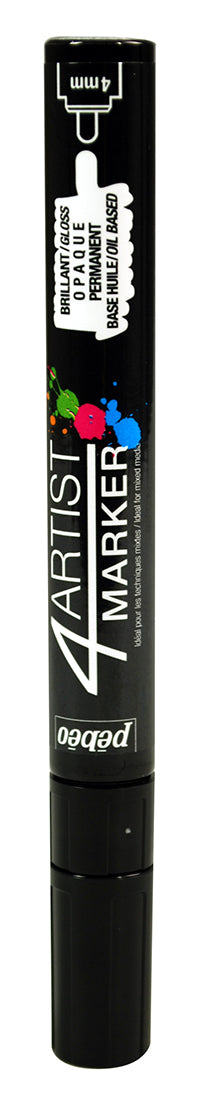 Pebeo 4Artist Oil Based Marker Pen 4mm Round Nib - Black