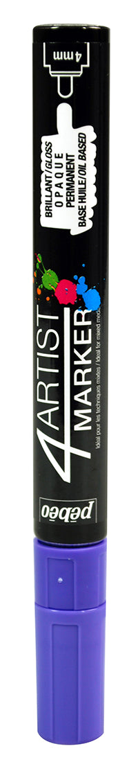 Pebeo 4Artist Oil Based Marker Pen 4mm Round Nib - Violet