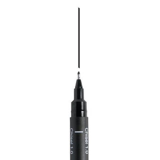 Uni-Ball Pin Fine Line Pen, Black, Chisel 1.0