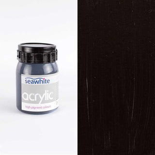 Seawhite of Brighton Acrylic Paint 500ml - Black