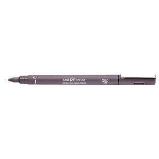 Uni-Ball Pin Fine Line Pen, Dark Grey, 0.1