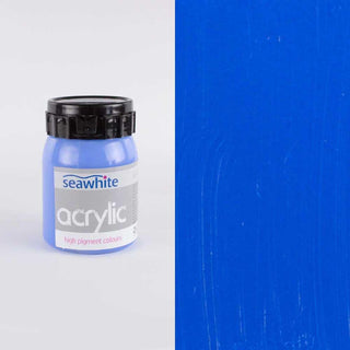 Seawhite of Brighton Acrylic Paint 500ml - Phthalocyanine Blue