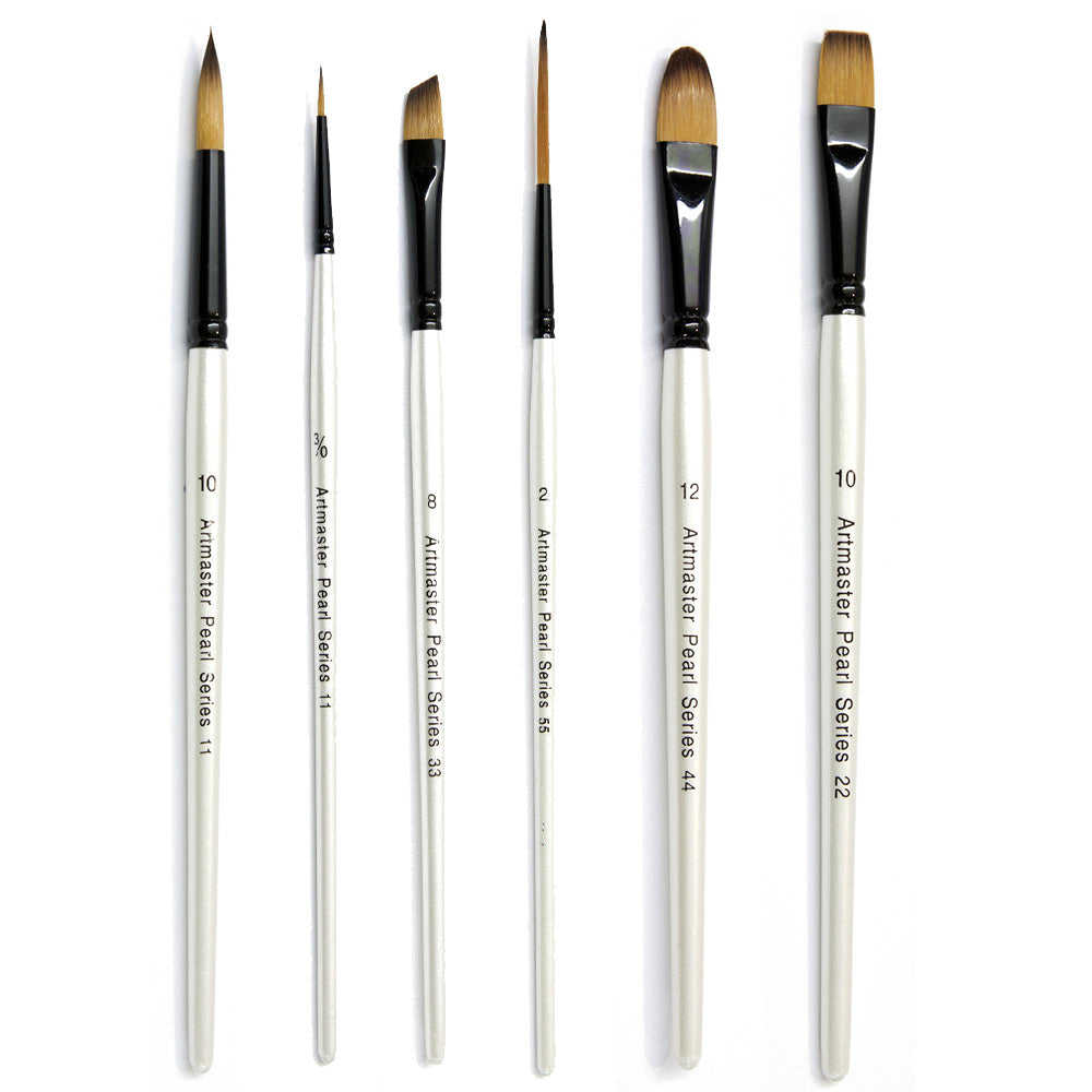 Artmaster Pearl Synthetic Watercolour Brushes