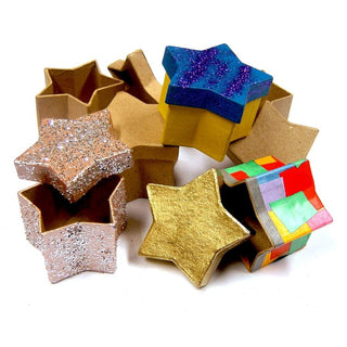 Paper Mache Star Boxes Pack of 10