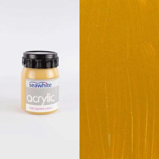 Seawhite of Brighton Acrylic Paint 500ml - Yellow Ochre