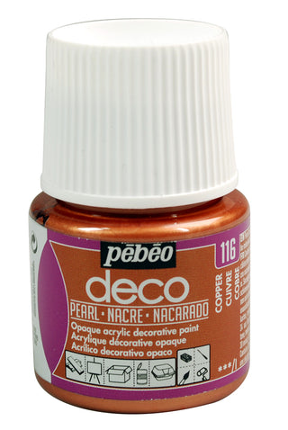 Pebeo Deco Pearl Acrylic Paint 45ml - 116 Copper