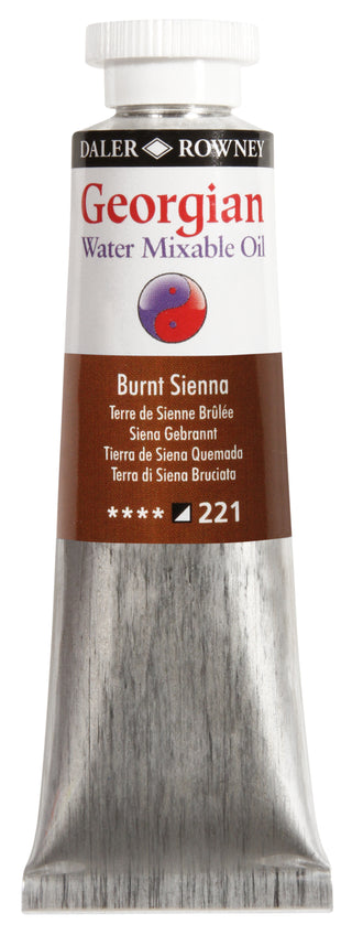Daler Rowney Georgian Water Mixable Oil Colour 37ml - Burnt Sienna