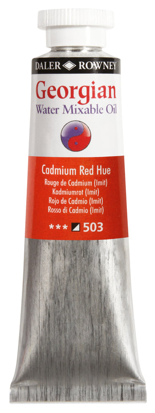 Daler Rowney Georgian Water Mixable Oil Colour 37ml - Cadmium Red Hue
