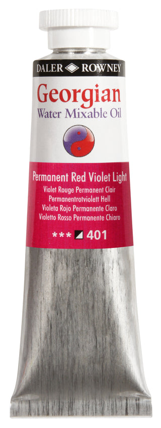 Daler Rowney Georgian Water Mixable Oil Colour 37ml - Permanent Red Violet Light