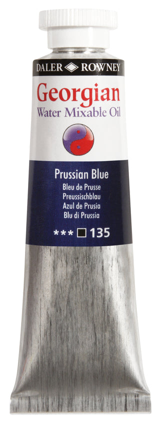 Daler Rowney Georgian Water Mixable Oil Colour 37ml - Prussian Blue