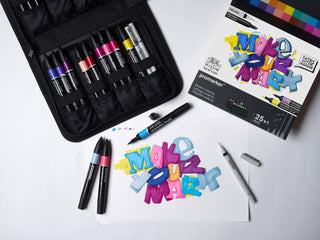 Winsor & Newton Promarker Modern Lettering Set in Wallet 25+1pc