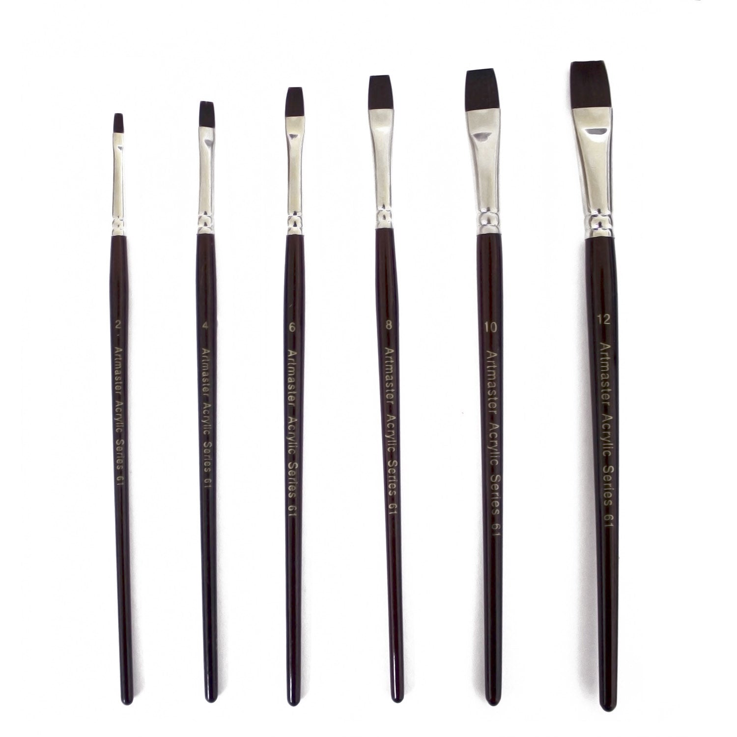 Artmaster Acrylic Series 61 Paint Brushes (Flat)