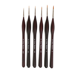 Triangular Grip Fine Detail Model Painting Brush Set of 6