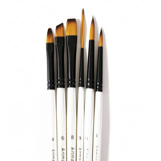 Artmaster Pearl Watercolour Assorted Paint Brush Set of 6