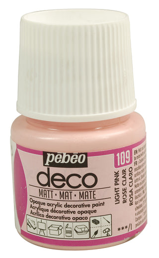 Pebeo Deco Matt Acrylic Paint 45ml - 109 Light Pink