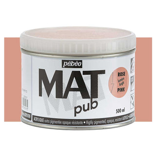 Pebeo Mat Pub Acrylic Paint 500ml - Bright Pink