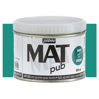 Pebeo Mat Pub Acrylic Paint 500ml - Duck Green