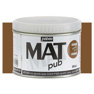 Pebeo Mat Pub Acrylic Paint 500ml - Raw Sienna