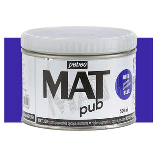 Pebeo Mat Pub Acrylic Paint 500ml - Ultramarine Blue