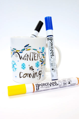 Pebeo Porcelaine 150 Fine 0.7mm Markers Set 9pc