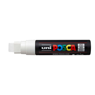Uni POSCA PC-17K 15mm Broad Chisel Marker Pens - White