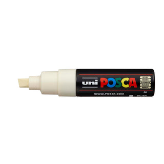Uni POSCA PC-8K 8mm Chisel Marker Pens - Ivory