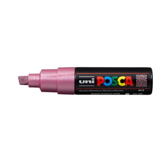Uni POSCA PC-8K 8mm Chisel Marker Pens - Metallic Pink