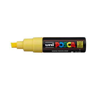 Uni POSCA PC-8K 8mm Chisel Marker Pens - Yellow