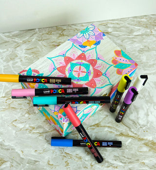 Uni POSCA Marker Pens PC-3M Set of 8 Pastel Colours