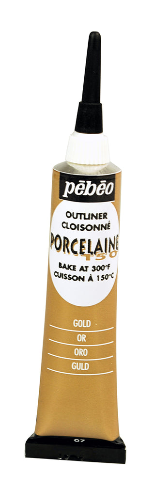 Pebeo Porcelaine 150 Outliner Tubes 20ml - Gold