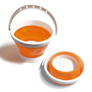 Pop Up Collapsible Plastic Water Pot with Handle 19.5 cm