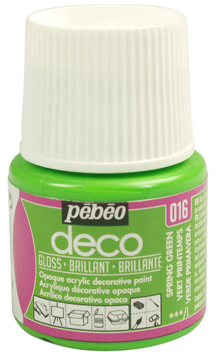 Pebeo Deco Gloss Acrylic Decorative Paint 45ml - 016 Spring Green