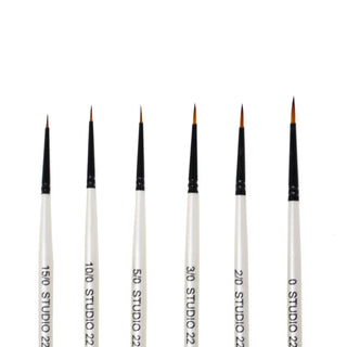 Studio 22 Titanium Series Watercolour Brush Fine Detail Set of 6
