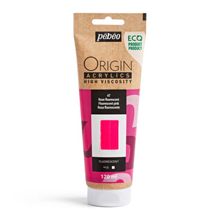 Pebeo Origin High Viscosity Acrylic 120ml - Fluorescent Pink