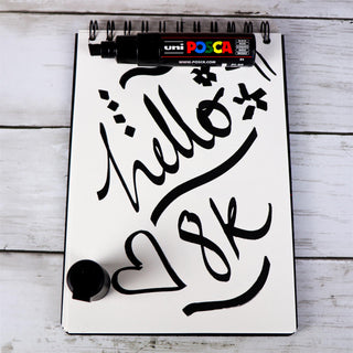 POSCA PC-8K Broad Chisel Paint Markers Mono Colours Set 4pc