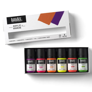Liquitex Acrylic Gouache Fluorescents Set 6 x 59ml
