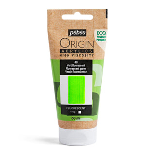 Pebeo Origin High Viscosity Acrylic 60ml - Fluorescent Green