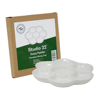 Studio 22 Porcelain Daisy Palette with 7 Wells, 15cm