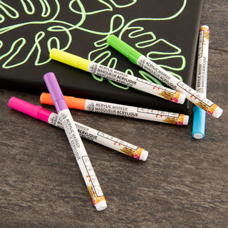 Royal & Langnickel 1.2mm Fine Tip Acrylic Markers Neon Set 6pc