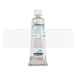 Schmincke Norma Blue Water-Mixable Oil 35ml - 114 Titanium White